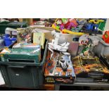A SELECTION OF ELEVEN CHILDREN'S GAMES, SOME VINTAGE, TO INCLUDE A REMOTE CONTROL FLYING DRAGON,