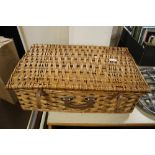 A PICNIC BASKET / HAMPER WITH CONTENTS, SIRRAM