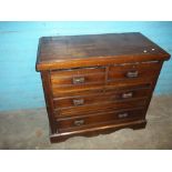 AN ANTIQUE FOUR DRAWER CHEST, TWO OVER TWO