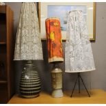 THREE RETRO TABLE LAMPS