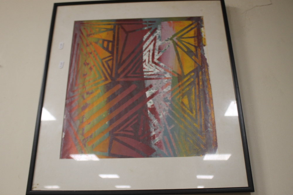 A MODERN ABSTRACT PRINT, SIGNATURE INDISTINCT