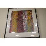A MODERN ABSTRACT PRINT, SIGNATURE INDISTINCT