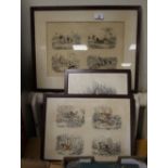 THREE FRAMED HUNTING INTEREST PRINTS