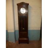 AN ANTIQUE LONGCASE STRAIGHT PENDULUM FLOOR STANDING CLOCK