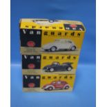 THREE BOXED VANGUARDS MODEL CARS