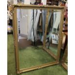 A LARGE REPRODUCTION GILT FRAMED MIRROR