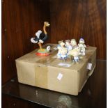 A ROBERT HARROP OSTRICH AND A QUANTITY OF TETLEY TEA FIGURES