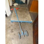 A LARGE FLATBED TROLLEY 120 CM X 81 CM