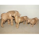 THREE HANDMADE STRAW ANIMAL FIGURES