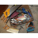 A BOX OF HANDTOOLS ETC