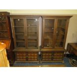 A PAIR OF 'YOUNGER & SONS' GLAZED BOOKCASES H-184 W-102 CM (2)