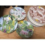 A COLLECTION OF CABINET PLATES TO INCLUDE ROYAL CAULDON, VILLEROY AND BOCH ETC.