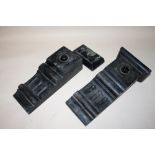 A PAIR OF VINTAGE SLATE CORBELS