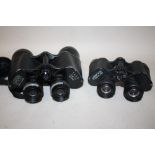 A PAIR OF LICHTER K.O.C 7X50 FIELD BINOCULARS TOGETHER WITH A PAIR OF RUSSIAN 8X30 BINOCULARS