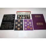 FOUR GREAT BRITISH 1970 AND 1971 PROOF SETS TOGETHER WITH ANOTHER