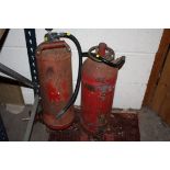 TWO VINTAGE FIRE EXTINGUISHERS A/F