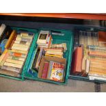 THREE TRAYS OF VINTAGE BOOKS (PLASTIC TRAYS NOT INCLUDED)