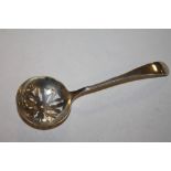 A HALLMARKED SILVER SIFTER SPOON