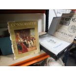 A COLLECTION OF VINTAGE SHEET MUSIC TOGETHER WITH A BOX OF 'THE CONNOISSEUR' MAGAZINE