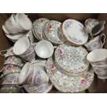 A TRAY OF ASSORTED CHINA TO INCLUDE GAINSBOROUGH