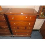 A STAG MINSTREL SEVEN DRAWER CHEST - ONE HANDLE MISSING