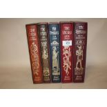 FIVE FOLIO SOCIETY BOOKS, 'THE CELTS', 'THE HITTITES', 'THE PERSIANS', 'THE VIKINGS', AND 'THE