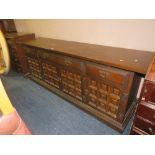 A LARGE 'YOUNGER & SONS' LOW SIDEBOARD H-77 W-207 CM