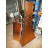 A COPPER PLATED FIREPLACE BASE 88.5 CM X 36 CM AND A CHIMNEY FLUE COVER 77 CM X 149 CM