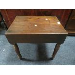 AN ANTIQUE MAHOGANY COMMODE STOOL