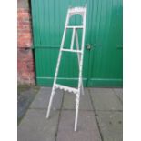 AN EARLY 20TH CENTURY PAINTED EASTERN STYLE EASEL H-178 CM