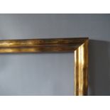 A 1920S ART DECO STYLE GOLD FRAME, frame W 5 cm, frame rebate 76.5 x 56 cm