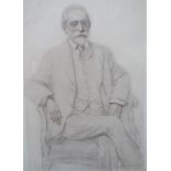 C. SPENCELAYH (XX). Study of a seated gentleman with beard and moustache, signed lower right, pencil