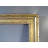 A 19TH CENTURY GOLD FRAME WITH ACANTHUS LEAF DESIGN TO OUTER EDGE, frame W 8 cm, frame rebate 80.5 x