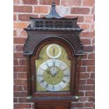 A GEORGE III MAHOGANY EIGHT DAY LONGCASE CLOCK BY 'BADDELEY OF ALBRIGHTON', the gilt and silvered