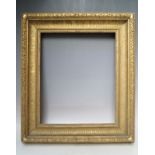 A 19TH CENTURY GOLD FRAME WITH ACANTHUS LEAF DESIGN TO OUTER EDGE, frame W 9.5 cm, frame rebate 46.5