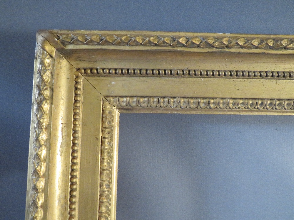 A 19TH CENTURY GOLD FRAME WITH ACANTHUS LEAF DESIGN TO OUTER EDGE, frame W 8 cm, frame rebate 80.5 x - Image 6 of 7