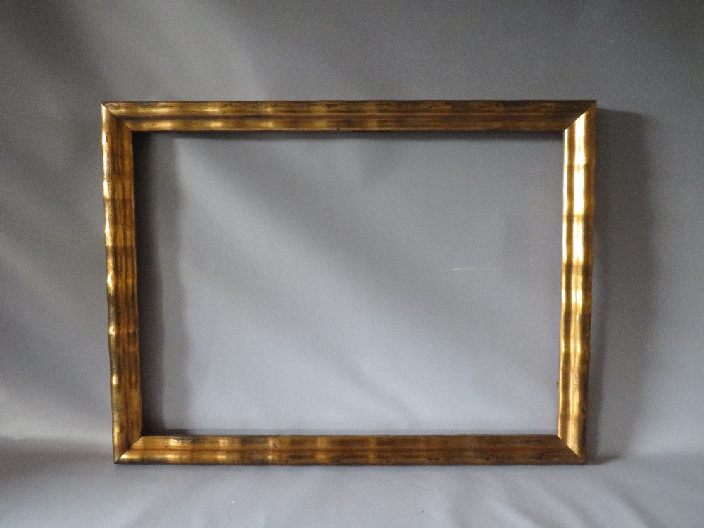 A 1920S ART DECO STYLE GOLD FRAME, frame W 5 cm, frame rebate 76.5 x 56 cm - Image 2 of 3