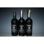 3 BOTTLES OF CROFT 1970 VINTAGE PORT, all top shoulderCondition Report:one seal badly damaged -