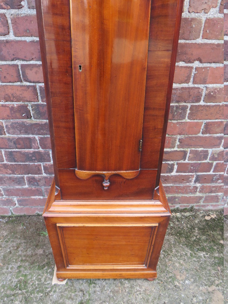 A 19TH CENTURY SCOTTISH MAHOGANY LONGCASE CLOCK BY JAMES WISEMAN OF HAMILTON, the painted and gilt - Image 6 of 13