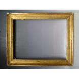 A PAIR OF 18TH CENTURY GOLD FRAMED WITH DESIGN TO INNER EDGE AND INTEGRAL SLIP, frame W 5.5 cm, slip