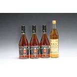 3 BOTTLES OF MORRISONS SUPERMARKET FRENCH BRANDY, together with 1 bottle of three sytar Cypriot '