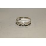 A STERLING SILVER LORD OF THE RINGS RING