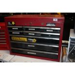 A HALFORDS METAL TOOL SET OF DRAWERS