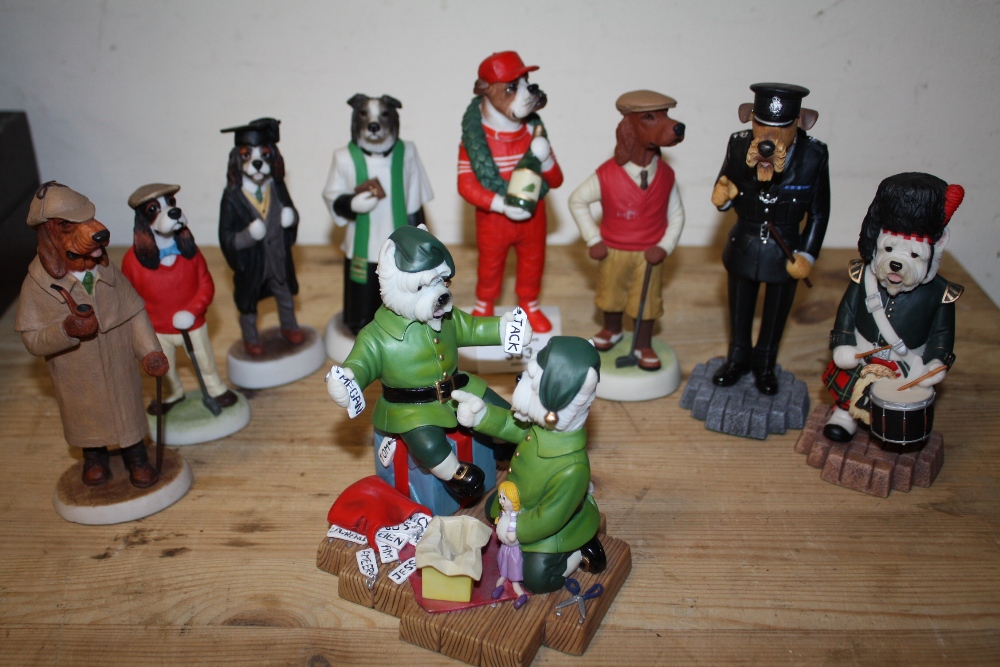 A COLLECTION OF ROBERT HARROP 'DOGGIE PEOPLE' FIGURES, COMPRISING DPCS01 'WESTIES SANTA'S