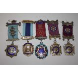 A COLLECTION OF BUFFALO MEDALS TO INCLUDE HALLMARKED SILVER AND ENAMEL EXAMPLES