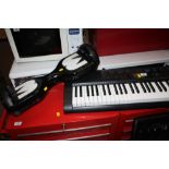 A CASIO CTK-12100 KEYBOARD A/F TOGETHER WITH MEGA MOTION WHEELS A/F