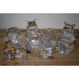 FOUR LENOX DISNEY WINNIE THE POOH CRYSTAL FIGURES