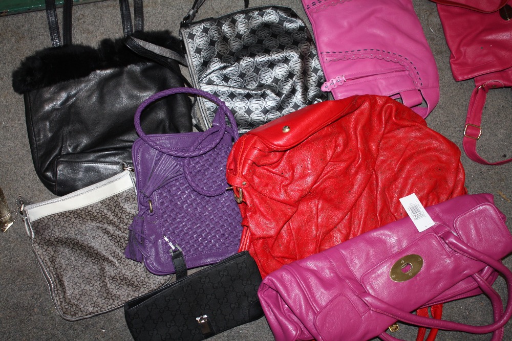 TWO LARGE BOXES OF MODERN LADIES HANDBAGS ETC. - Image 5 of 7