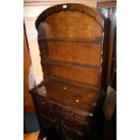 A DARK OAK DUTCH DRESSER W-91 CM