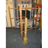 A VINTAGE DOLLY PEG AND A CLOTHES DRYER RACK (2)